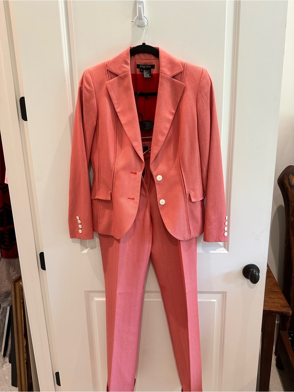 Etcetera Coral Pink Women's Tailored Blazer and Trouser Suit